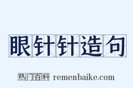 眼针针造句是什么意思的图片